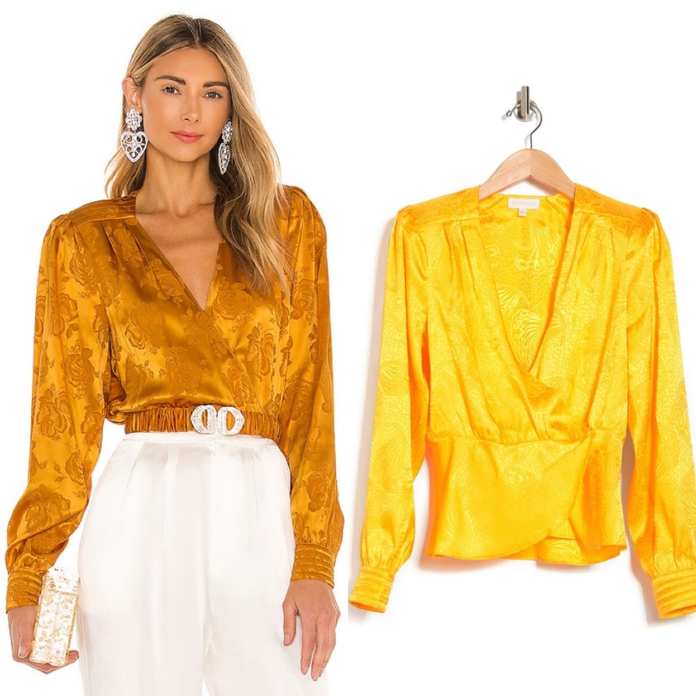 Ronny Kobo Lorie long Sleeve Blouse NWT S